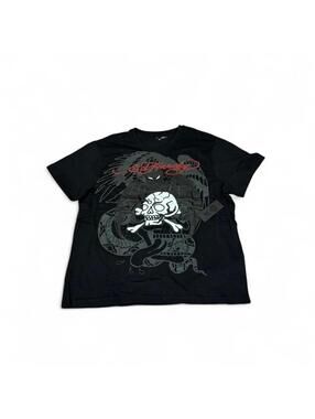 Ed Hardy black skull tee